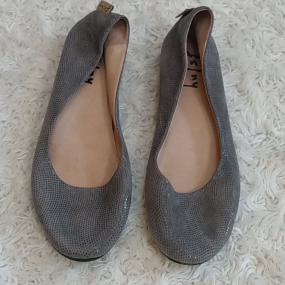 Fs/ny made in Italy grey suede flats size 9